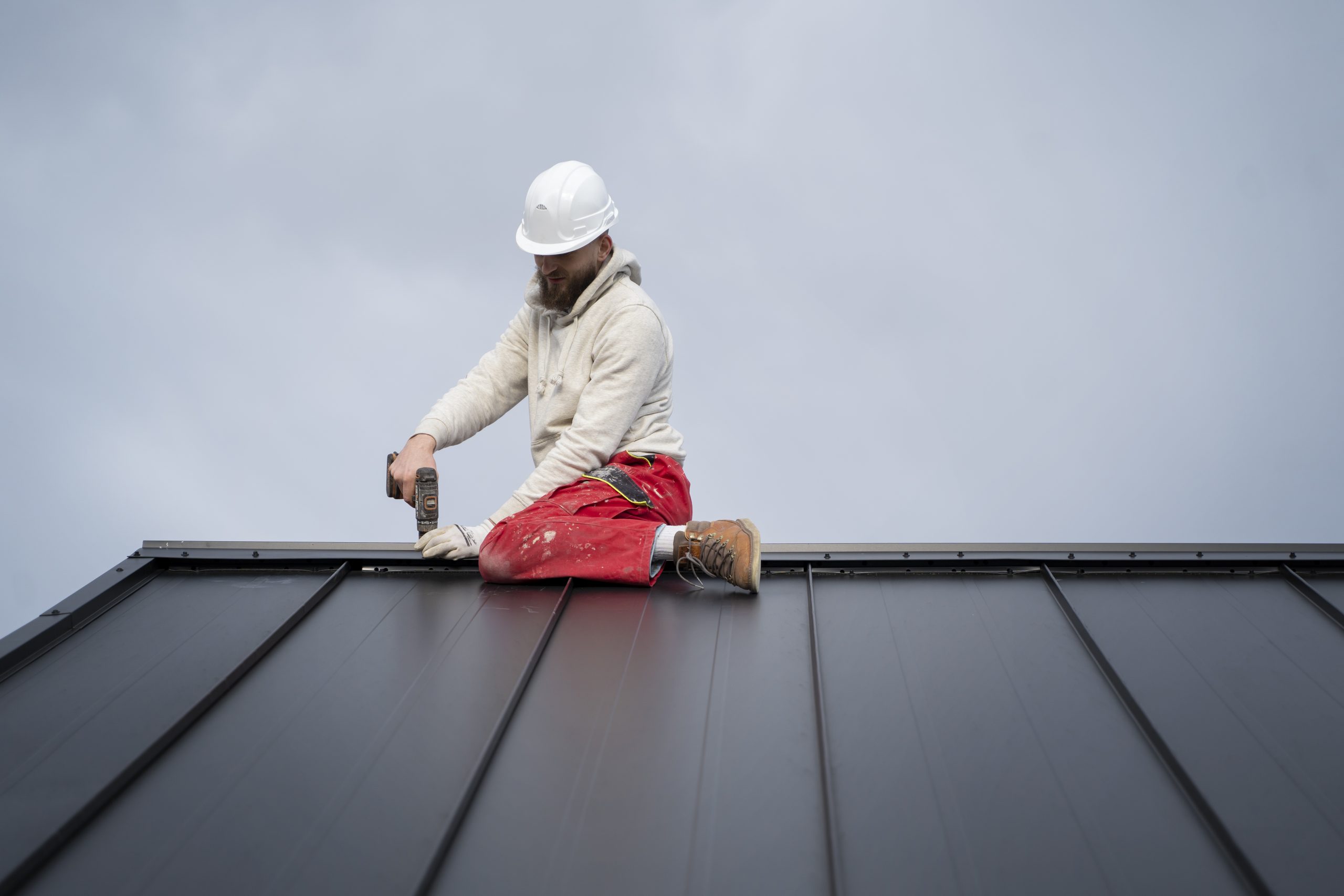 Worker with helmet